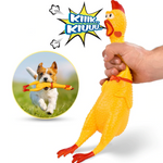 Squeaky Screaming Chicken Dog Toy