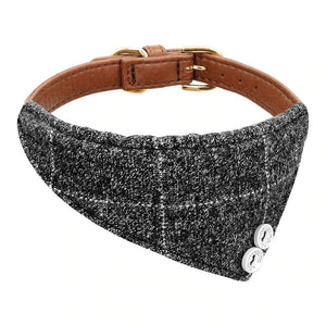 Premium Leather Collar with Bandana