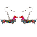 Dachshund Dog Dangle Earrings