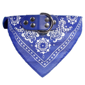 Leather Collar with Scarf Bandana