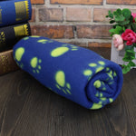 Fleece Paw Print Blanket