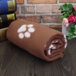 Fleece Paw Print Blanket