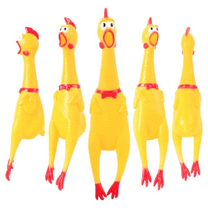 Squeaky Screaming Chicken Dog Toy