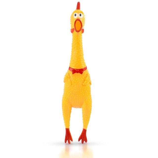 Squeaky Screaming Chicken Dog Toy