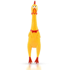 Squeaky Screaming Chicken Dog Toy