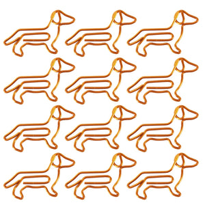 The Golden Wiener Dog Paper Clips