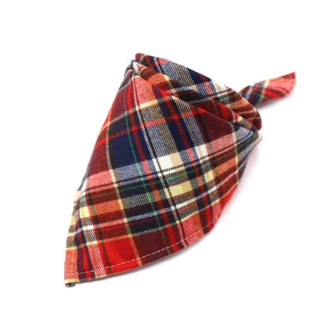 Adjustable Plaid Triangle Bandanna Collection