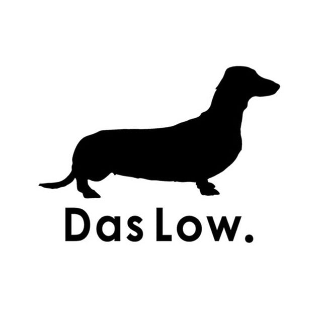 Das Low Car Decal Dachshund