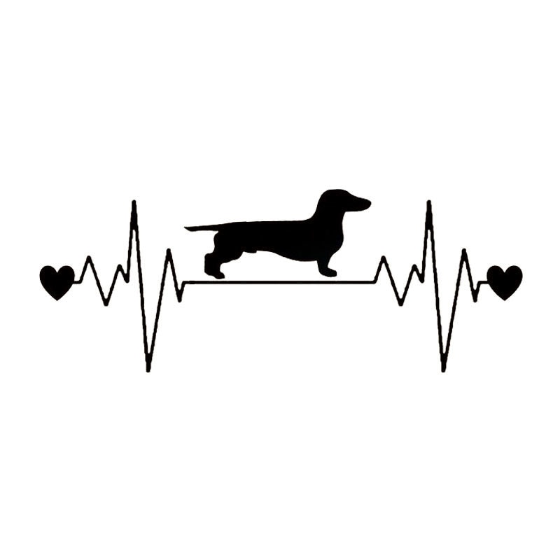 A Dachshund Makes My Heartbeat Decal