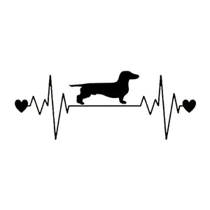 A Dachshund Makes My Heartbeat Decal