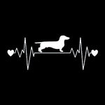 A Dachshund Makes My Heartbeat Decal