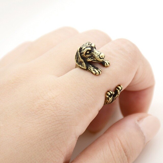 Sausage Dog Wrap Around Ring